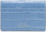 Smythson Portemonnee met krokodillen-effect Blauw - Thumbnail 2
