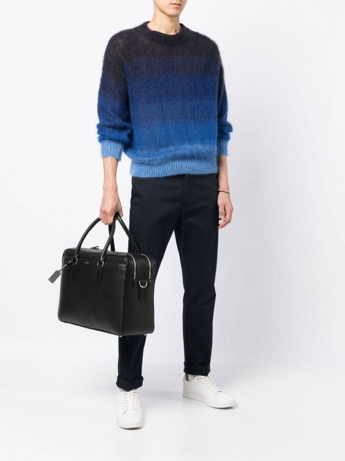 Smythson Reistas met logo Zwart