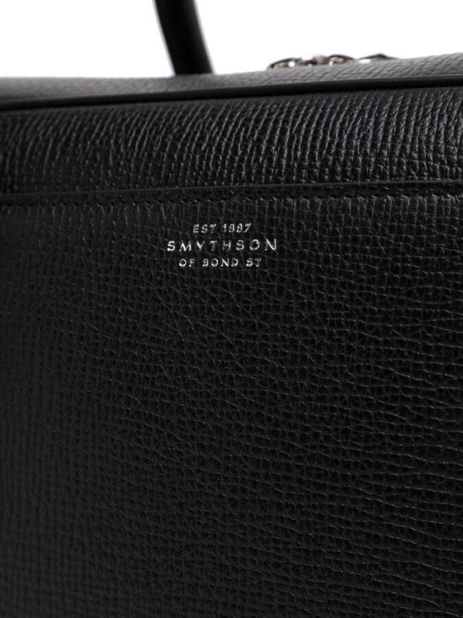 Smythson Reistas met logo Zwart