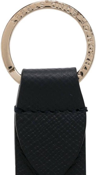 Smythson Sleutelhanger met logo Zwart