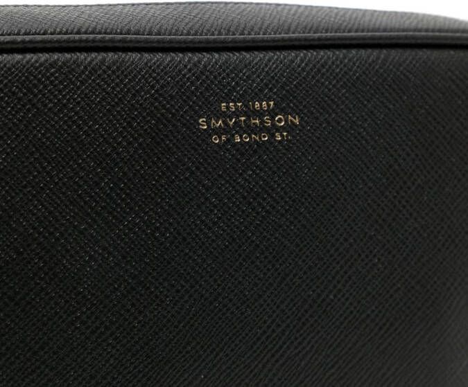 Smythson Toilettas met logo-reliëf Zwart