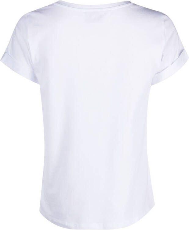 Wild Cashmere T-shirt met opgerolde mouwen Wit