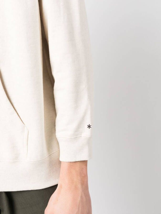 Snow Peak Hoodie met geborduurd logo Beige