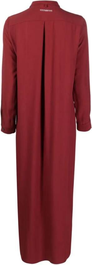 Société Anonyme bow-detail buttoned shirt dress Rood