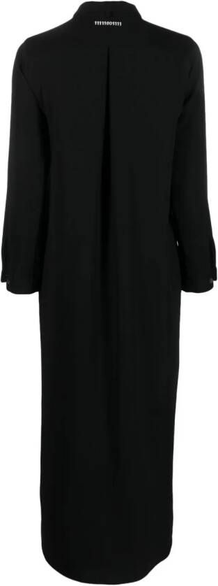Société Anonyme bow-detail buttoned shirt dress Zwart