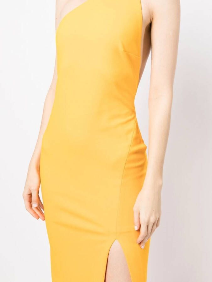 Solace London Asymmetrische jurk Geel