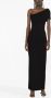 Solace London Asymmetrische maxi-jurk Zwart - Thumbnail 2