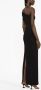 Solace London Asymmetrische maxi-jurk Zwart - Thumbnail 3