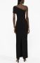 Solace London Asymmetrische maxi-jurk Zwart - Thumbnail 4