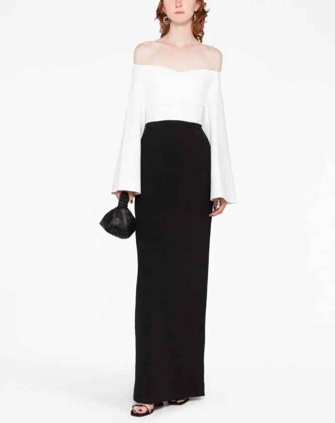 Solace London Maxi-jurk met wijde mouwen Zwart