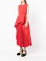 Solace London Flared midi-jurk Rood - Thumbnail 3