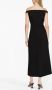 Solace London Midi-jurk van crêpe Zwart - Thumbnail 3