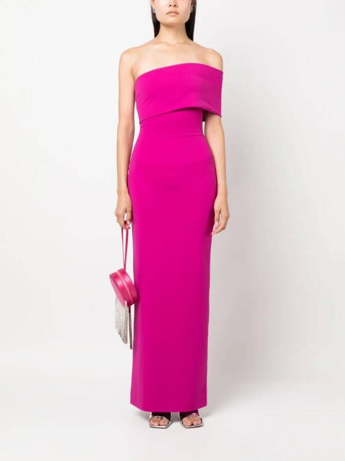 Solace London Lana asymmetrische maxi-jurk Roze