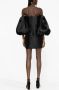 Solace London Mini-jurk met pofmouwen Zwart - Thumbnail 4