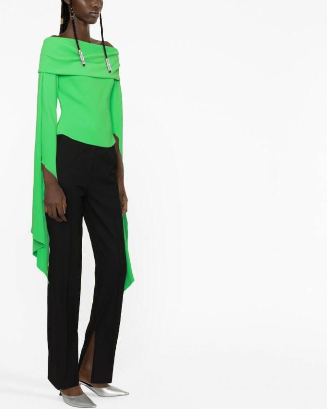 Solace London Off-shoulder blouse Groen