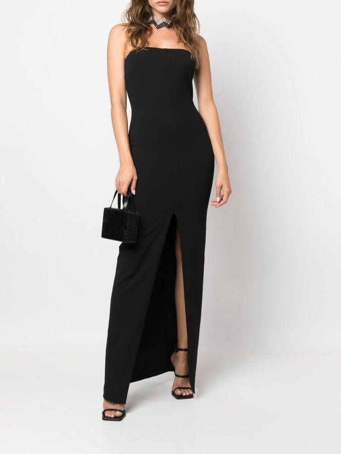 Solace London Off-shoulder maxi-jurk Zwart
