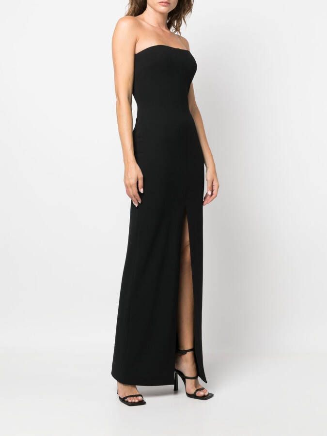 Solace London Off-shoulder maxi-jurk Zwart