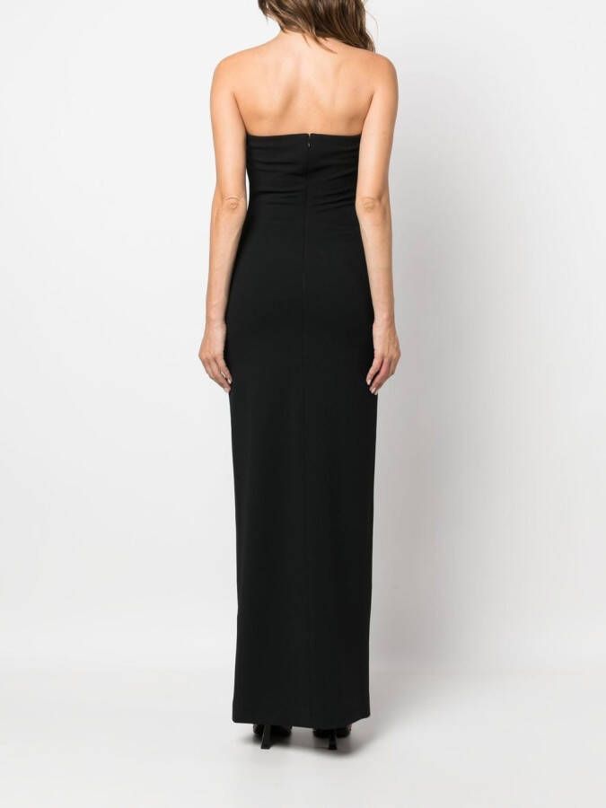 Solace London Off-shoulder maxi-jurk Zwart