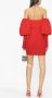 Solace London Plissé mini-jurk Rood - Thumbnail 3