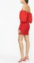 Solace London Plissé mini-jurk Rood - Thumbnail 4