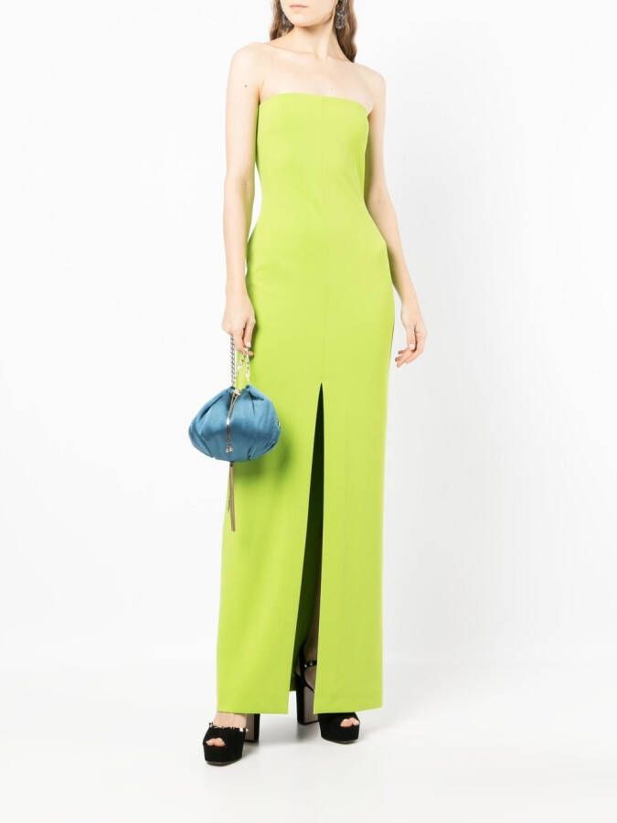 Solace London Strapless maxi-jurk Groen