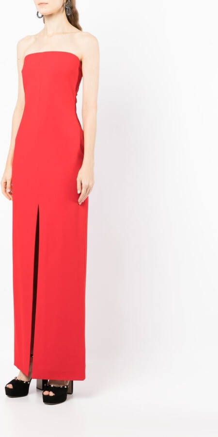 Solace London Strapless maxi-jurk Rood