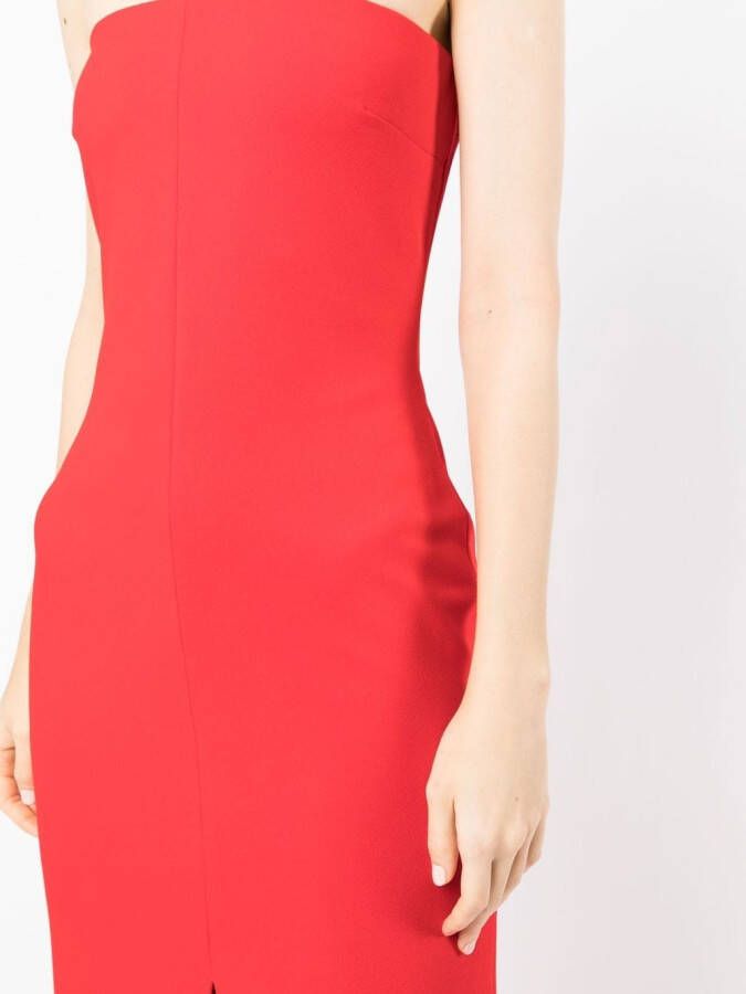 Solace London Strapless maxi-jurk Rood