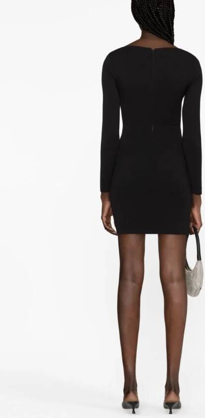 Solace London Mini-jurk met lange mouwen Zwart