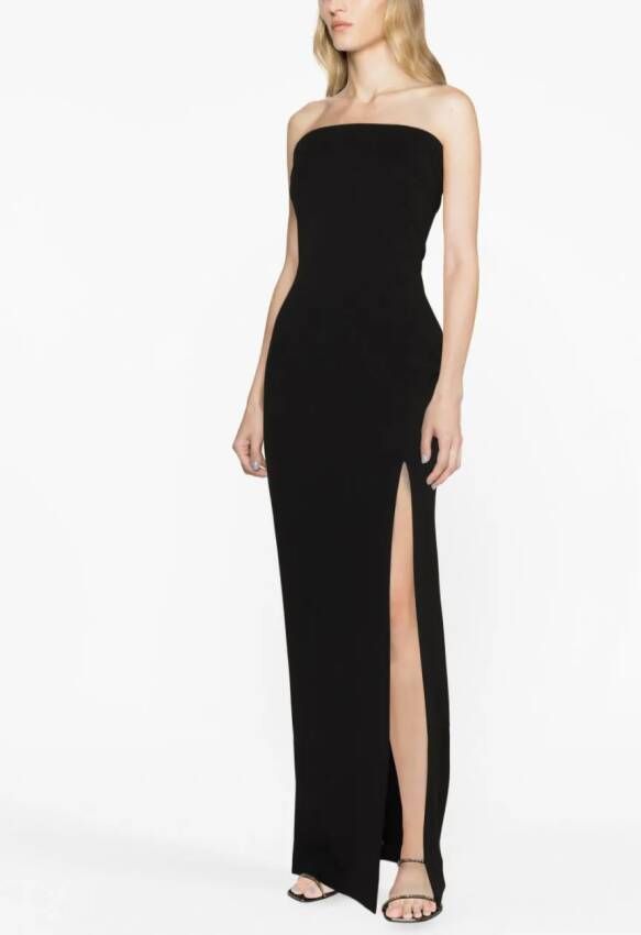 Solace London Strapless maxi-jurk Zwart