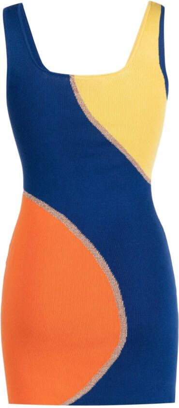 Solid & Striped Strandjurk met colourblocking Blauw