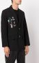 Song For The Mute Blazer met enkele rij knopen Zwart - Thumbnail 3