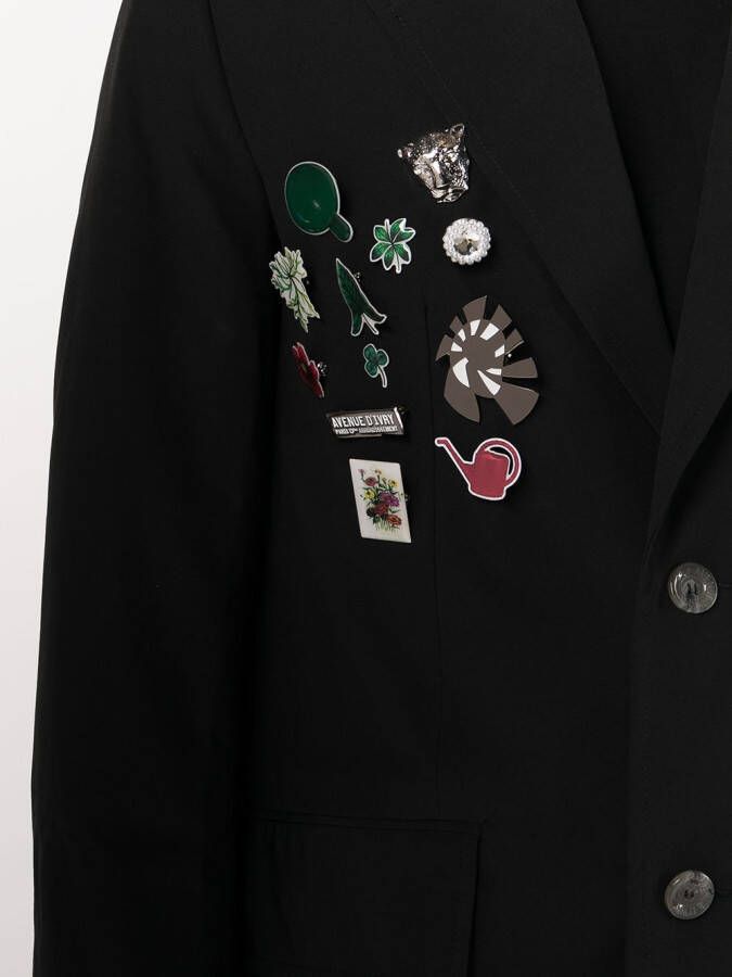 Song For The Mute Blazer met enkele rij knopen Zwart