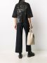 Song For The Mute Blouse met verfprint Zwart - Thumbnail 2