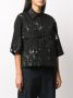 Song For The Mute Blouse met verfprint Zwart - Thumbnail 4