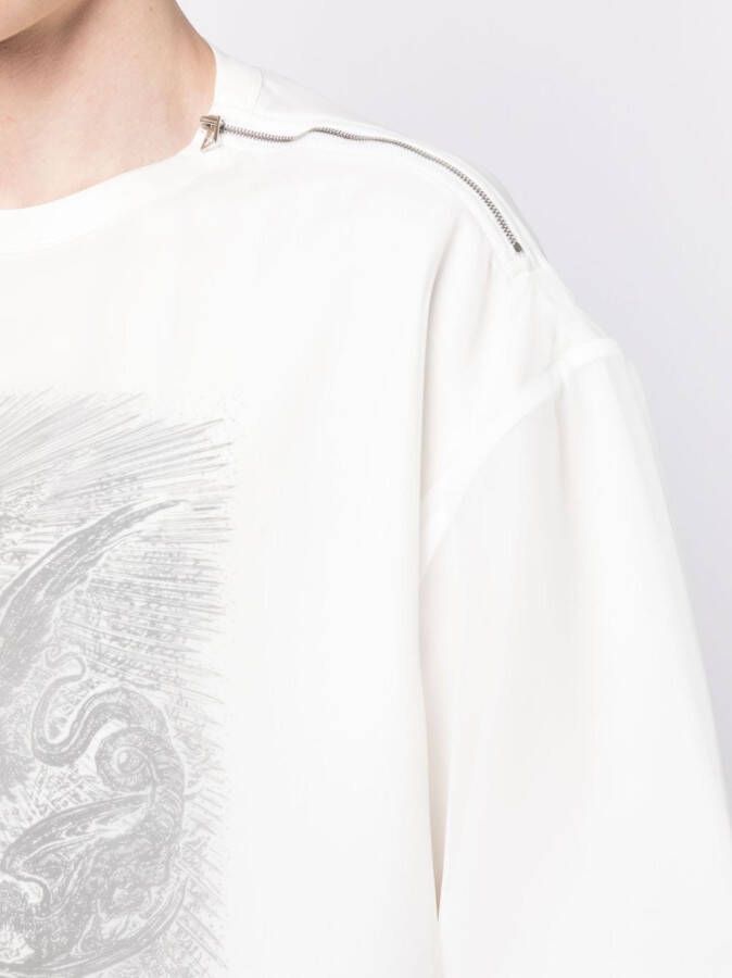 SONGZIO T-shirt met tule laag Wit