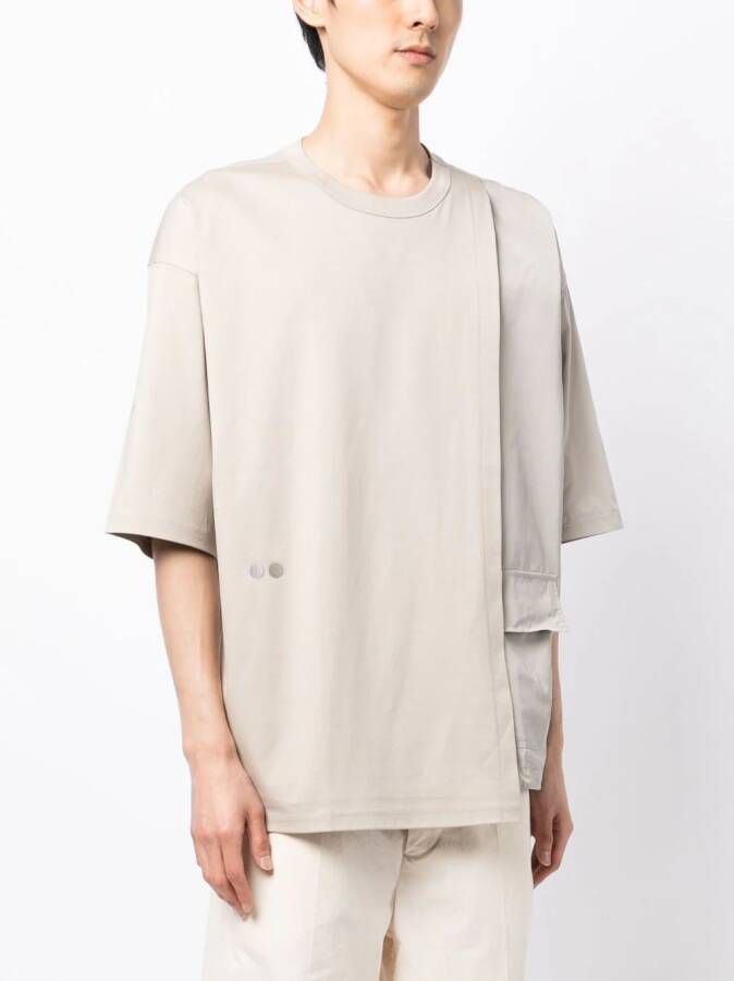 SONGZIO T-shirt met geborduurd logo Bruin