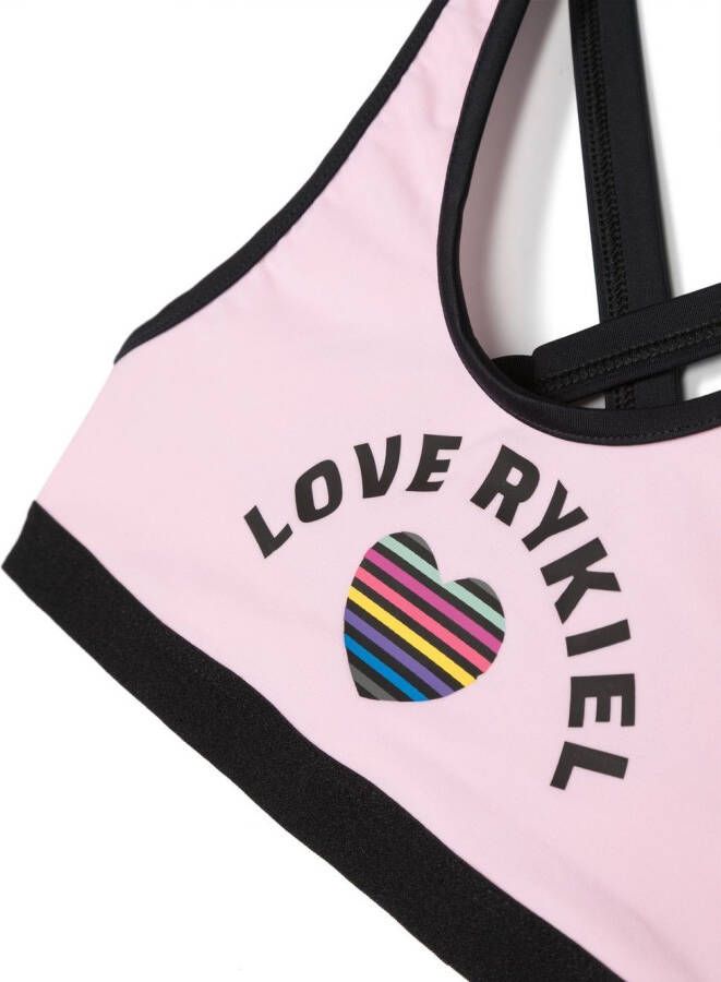 SONIA RYKIEL ENFANT Bikini met logoprint Roze