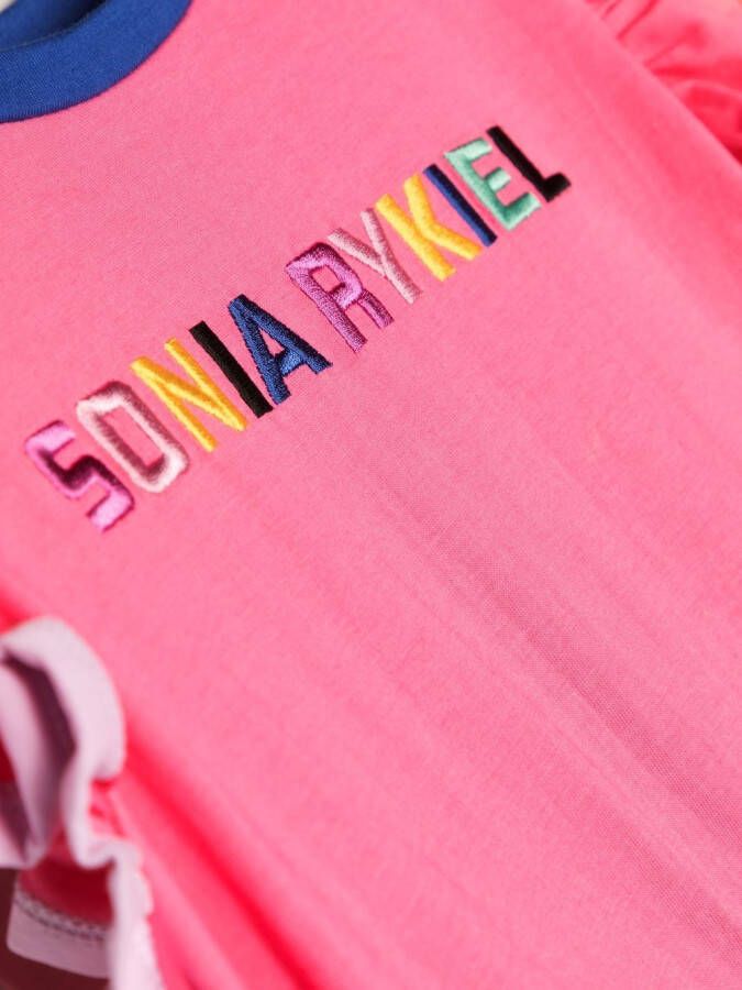 SONIA RYKIEL ENFANT Jurk met ruche mouwen Roze
