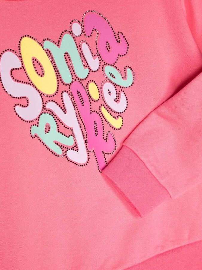 SONIA RYKIEL ENFANT Sweater met logoprint Roze