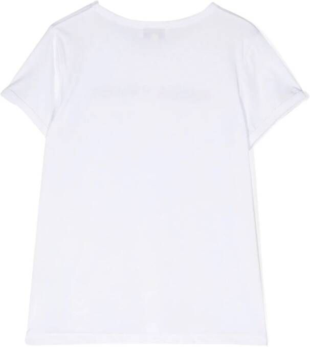 SONIA RYKIEL ENFANT T-shirt met geborduurd logo Wit
