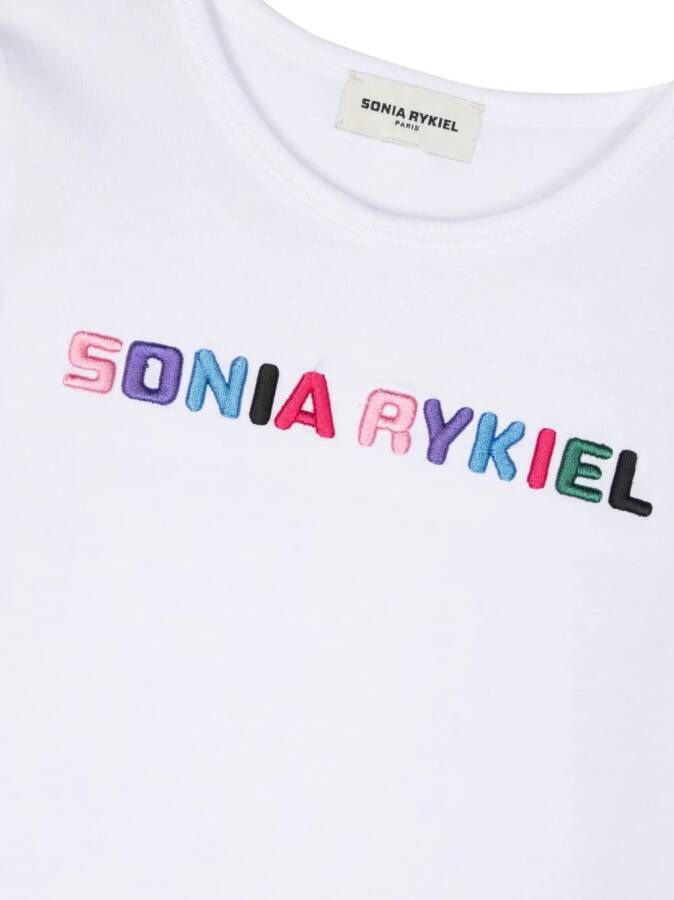 SONIA RYKIEL ENFANT T-shirt met geborduurd logo Wit
