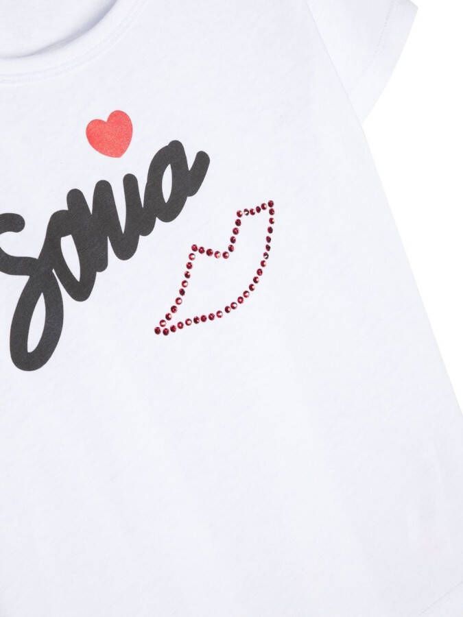 SONIA RYKIEL ENFANT T-shirt met logoprint Wit