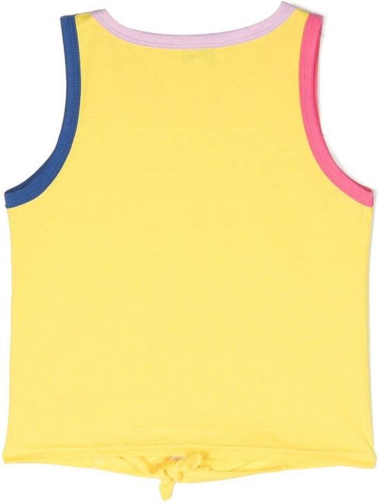 SONIA RYKIEL ENFANT Tanktop met geborduurd logo Geel