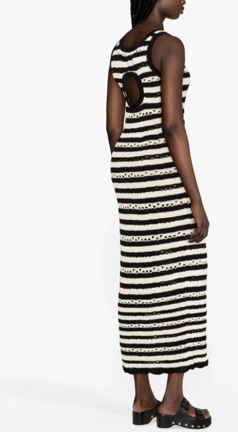 Sonia Rykiel Gestreepte maxi-jurk Zwart