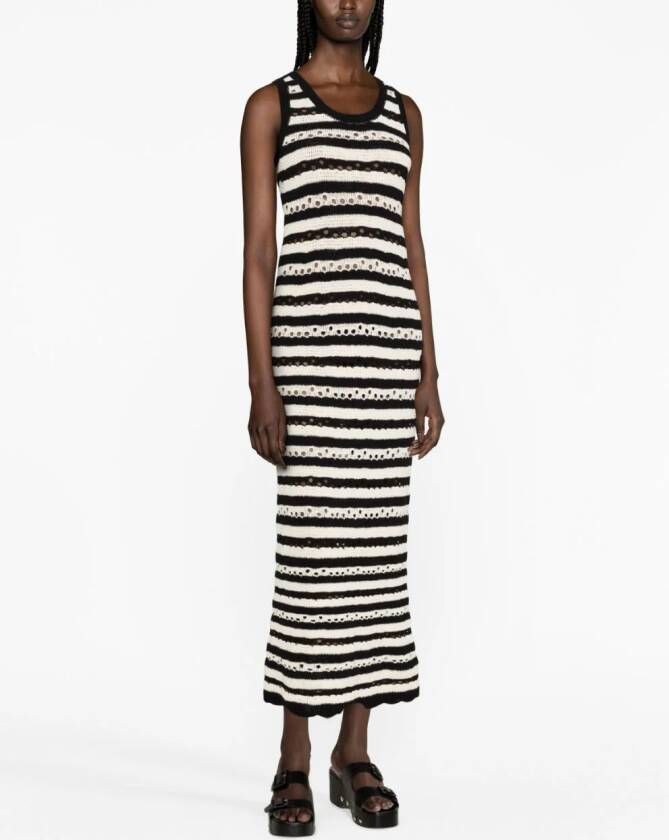 Sonia Rykiel Gestreepte maxi-jurk Zwart
