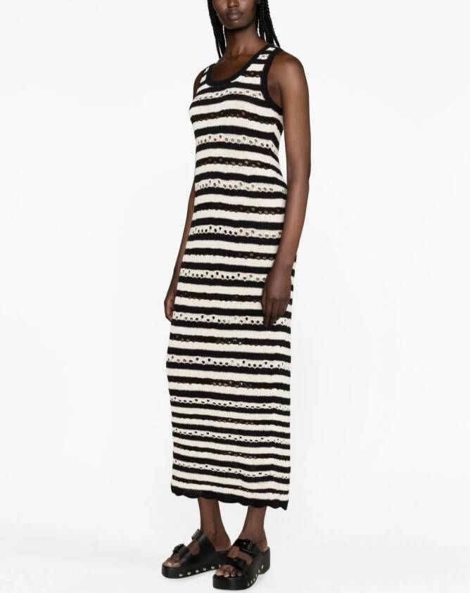 Sonia Rykiel Gestreepte maxi-jurk Zwart