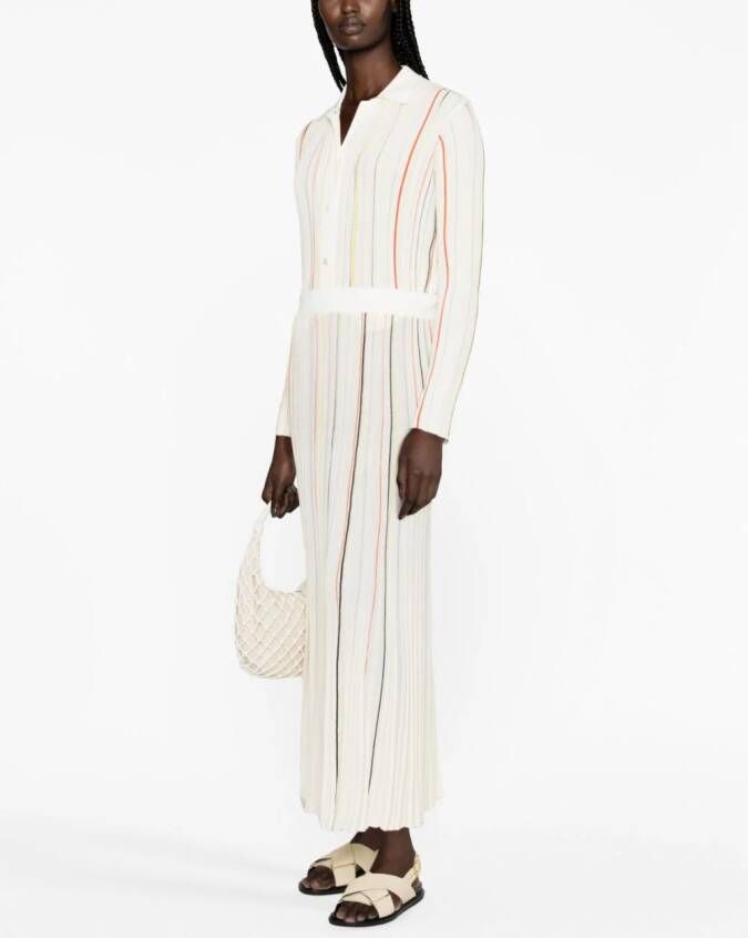 Sonia Rykiel Gestreepte plooirok Wit
