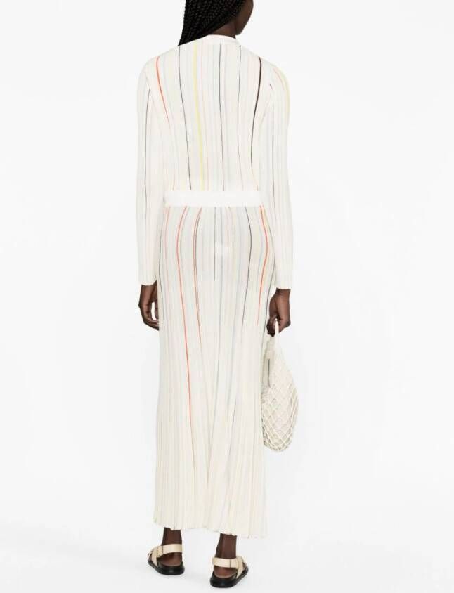 Sonia Rykiel Gestreepte plooirok Wit