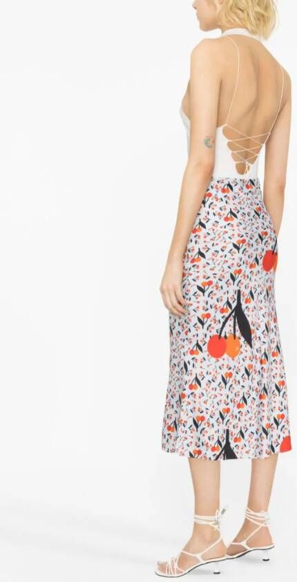 Sonia Rykiel Midi-rok met print Blauw