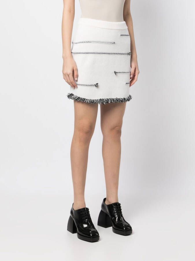 Sonia Rykiel Rok met contrasterend stiksel Wit